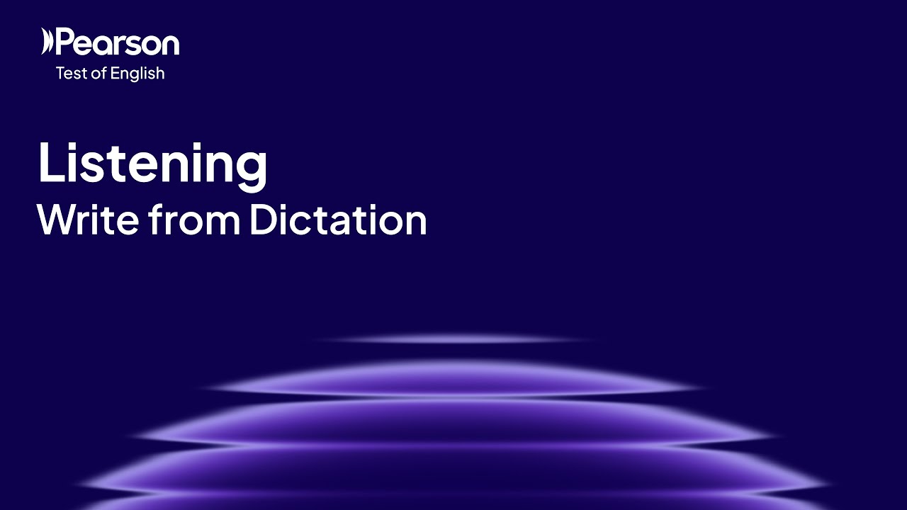 PTE Academic | Listening | Write from Dictation