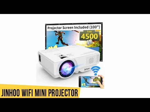WIFI Mini Projector JINHOO 2020 Latest Update 4500 LUX