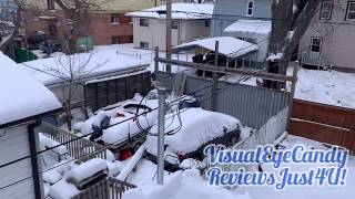 Snow Joe Cordless Snow Shovel Demo Removing over 10 inches of Snow off my Back Roof