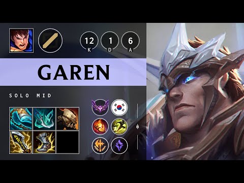 Garen Mid vs Qiyana - KR Master Patch 25.10