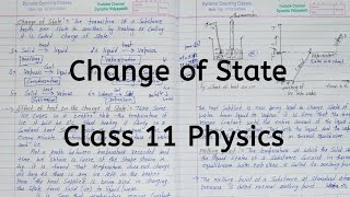 Change of State | Chapter 10 | Thermal Properties of matter | Class 11 Physics