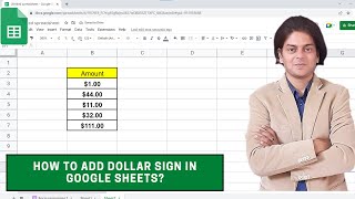 How to add dollar sign in Google Sheets?