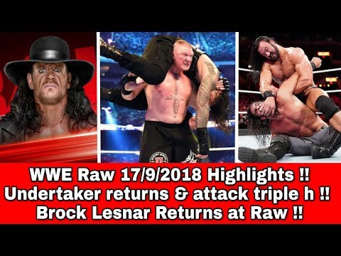 WWE Monday Night Raw 17 sept 2018 highlights | roman reigns Brock Lesnar raw 17/9/2018 highlights