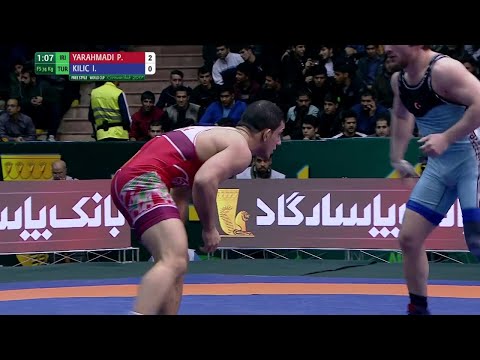 Round 1 FS - 74 kg: P. YARAHMADI (IRI) df. I. KILIC (TUR), 12-10