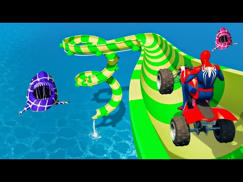 SPIDER-MAN Takes on WORLD'S HARDEST Ramp Climb in GTA 5 🔥🏃Superhero Mission