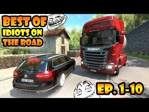 ★ BEST OF Idiots on the road - ETS2MP - Ep. 1-10 | Tony 747 - Best moments
