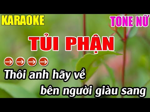 Tủi Phận Karaoke Tone Nữ Karaoke Lâm Nhạc Sống  -  Beat Chuẩn