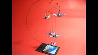 preview picture of video 'Desktop Origami Bird Mobile'