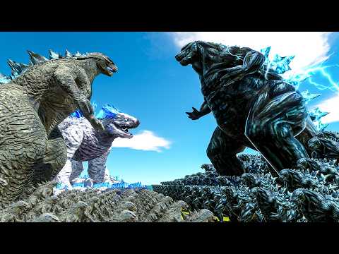 Growing Shimo + Godzilla 2014 VS Godzilla Earth Size Comparison