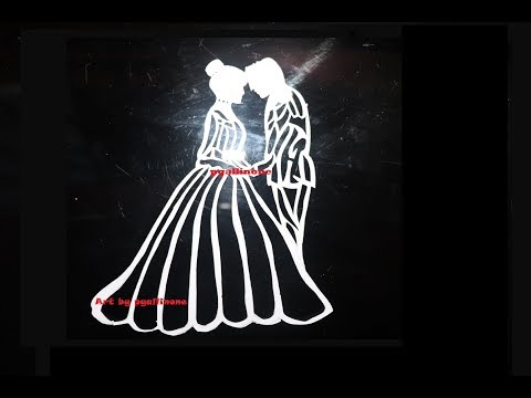 Paper-cutting couple | Paper Craft | Timelapse 💕💕 Video