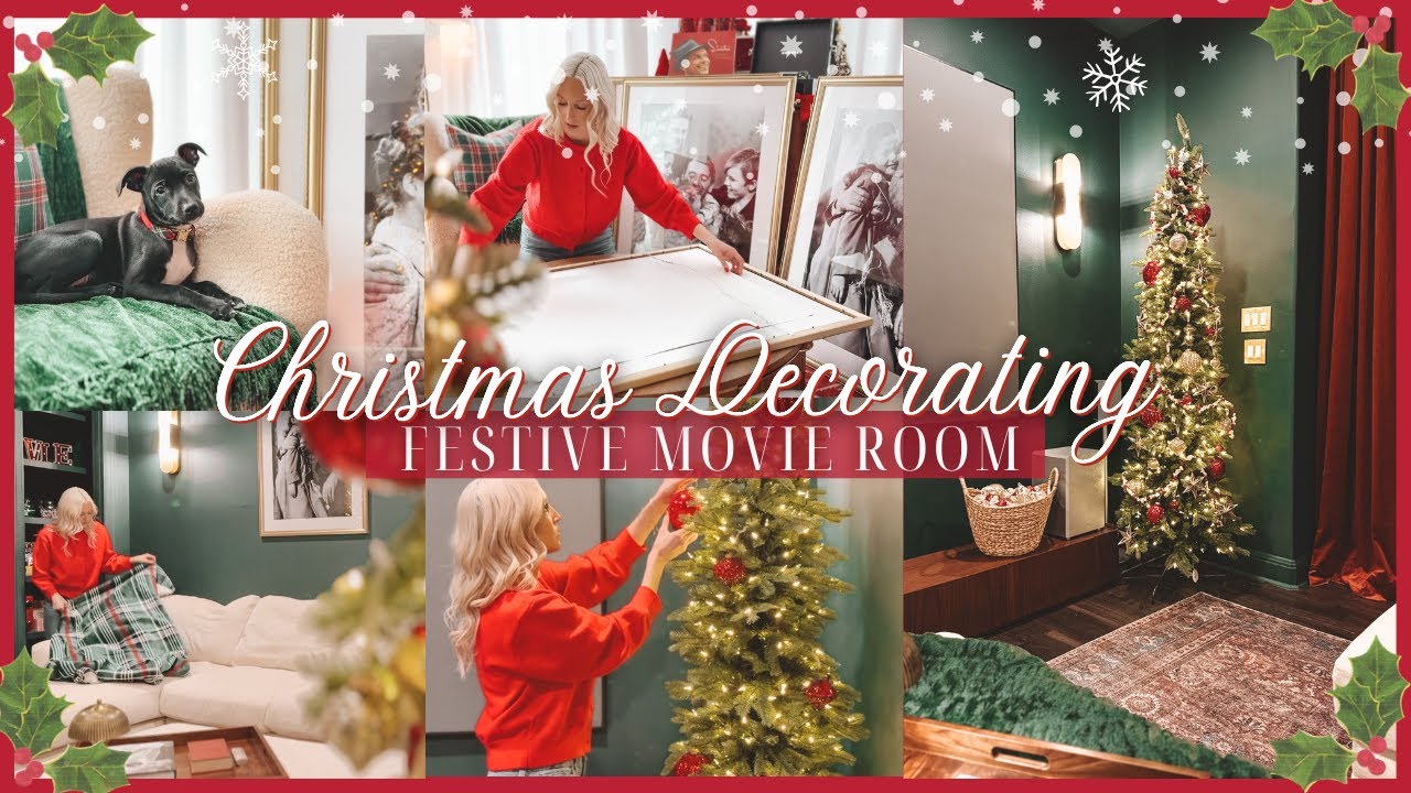 Christmas Decorating 2025 | Cozy Home Theater Makeover for the Holidays 🎄 Movie Night Ready