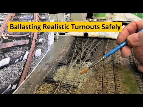 Ballasting Realistic Model Railroad Turnouts Successfully # 188 | Boomer Diorama