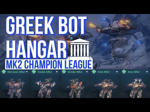 WAR ROBOTS - PANTHEON PACK - ARES HADES NEMESIS MK2 Maxed - Greek Robots