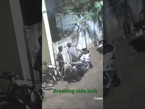 Bike side lock breaking cctv footage#biketheft #chennai #sidelockbroken https://youtu.be/_ZZmcJjsThM