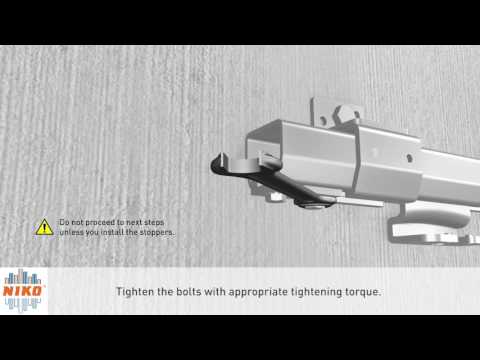 Installation instructions for Niko sliding door track system.