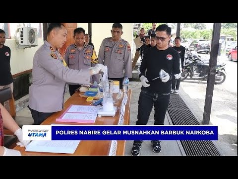 POLRES NABIRE MUSNAHKAN BARBUK NARKOBA