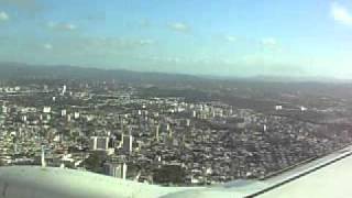 preview picture of video 'APPROACH AND LANDING RUNWAY 10 SAN JUAN PR CO 737-924ER  2-23-11'