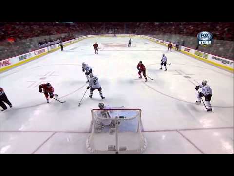 Mike Cammalleri PPG 1st goal of hat trick Feb 13 2013 Dallas Stars vs Calgary Flames NHL