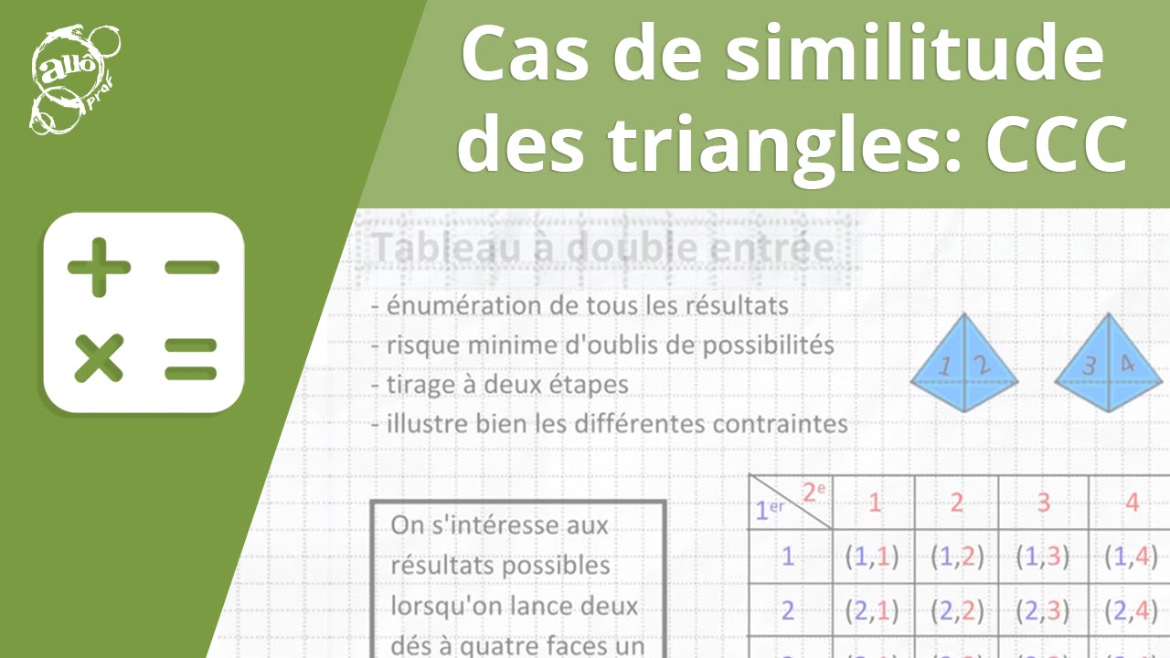 Cas de similitude des triangles : CCC