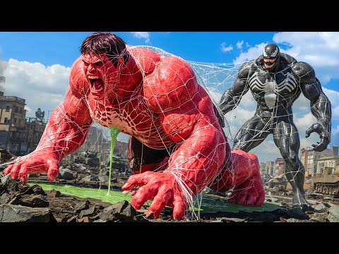 RED HULK VS VENOM EPIC BATTLE! : The confrontation begins on a military cargo plane