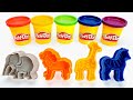 Best Learning Creating With Play Doh Colorful Preschool Learning Video With Animals