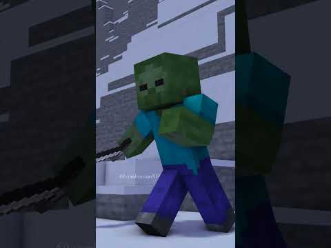 My Zombie friend saved me, but this happened - minecraft animation #shorts