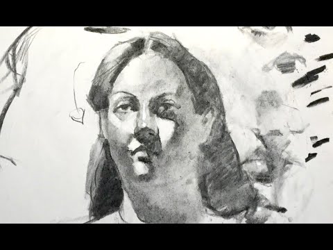 2072 - Charcoal Drawing - Portrait tips and techniques.