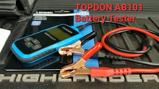 TOPDON AB101 12V Car Battery Tester Review on 2021 Toyota Highlander Hybrid