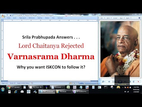 Did Lord Caitanya Reject Varnasrama? -- Srila Prabhupada's Response