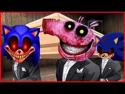 Sonic exe vs Cursed Peppa Pig  - Coffin Dance Song (Cover)#2