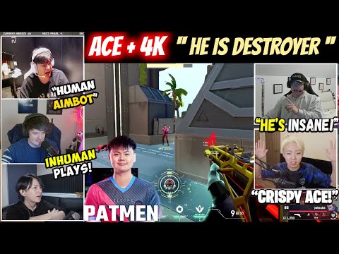 Valorant Streamers React to GE PatMen’s Unbelievable ACE & 4k vs DFM in VCT Pacific Kickoff