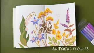 sketchbook session | sketching flowers