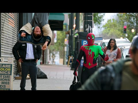 Spider-Man Gets Green Paint On Suit - Spider-Man: No Way Home Extended Version (2021) 4K Movie Clip