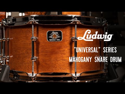 Ludwig LU6514MA Universal Mahogany 6.5x14" Snare Drum image 4