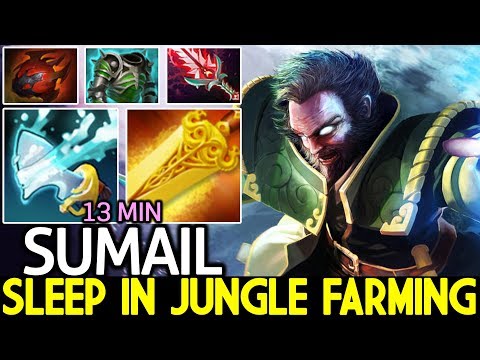 SUMAIL [Kunkka] Pro Sleep in Jungle Max Farming 13 Min Radiance 7.22 Dota 2