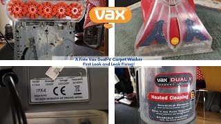 A Free Vax V-124A Dual V Carpet Washer! First Look, fixing a leak!