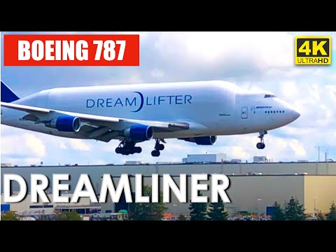 Seattle Everett Boeing Factory Tour 787 Dreamliner Dreamlifter Boeing Company Cargo Plane 4K HDR