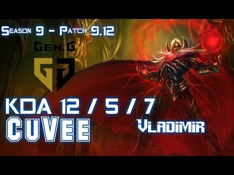 Gen CuVee VLADIMIR vs ZILEAN Top - Patch 9.12 KR Ranked