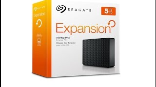 #Unboxing #Benchmark Seagate Expansion, 5TB, externe Desktop Festplatte(STEB5000200) USB 3.0 [HD]