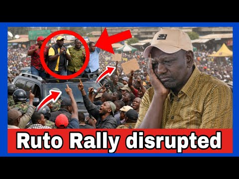 Hostile crowd disrupts Ruto’s rally in Kapsabet,Nandi as leaders heckled & forced down from vehicles
