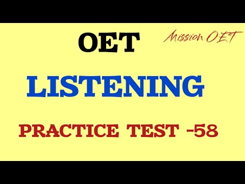 OET LISTENING | #oetexamtopics #oet #oetlistening #oetexam