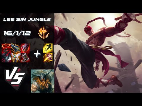 JUNGLE Lee Sin vs Olaf - EU Challenger Patch 14.13