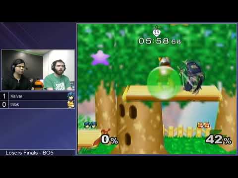 SG 19.5 SSBM - Kalvar (Marth) vs. trilok (Fox) - Melee LF