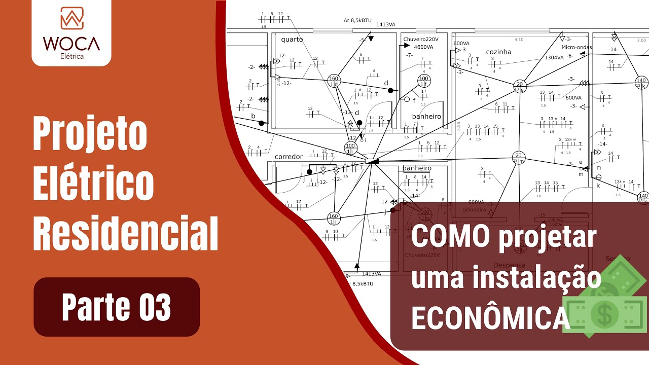 Projeto de Instalação Elétrica Residencial no Woca: Parte 03
