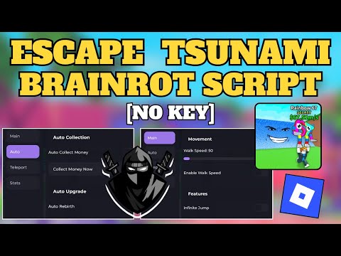 [New] Escape Tsunami Brainrot Script *No Key* | Using Delta Executor For Roblox 