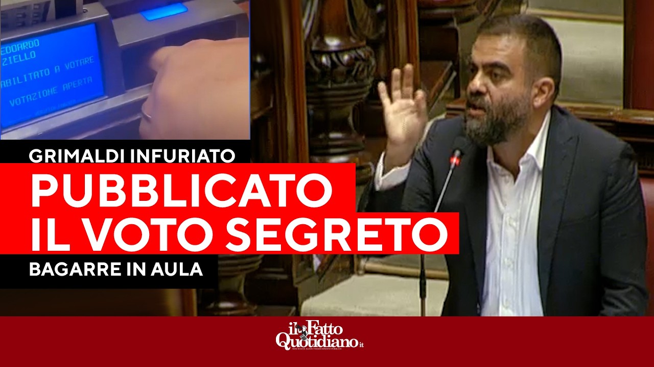 Futuro nazionale pubblica il video col voto segreto. Grimaldi si infuria: bagarre in aula