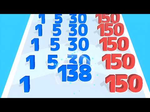 Number Run 3D - with more potential of ASMR level gameplay walkthrough run