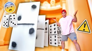 WORLDS BIGGEST GAME OF DOMINOES **INSANE FALLING**