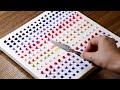Full Moon Acrylic Painting From Many Dots For Beginners #1014｜Easy Canvas Idea｜ASMR