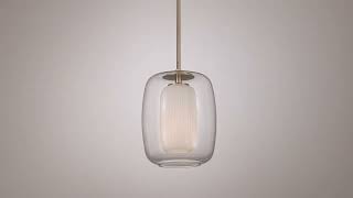 Watch A Video About the Possini Euro Forli Soft Gold and Glass Mini Pendant Light
